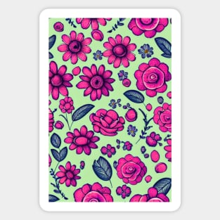 Cute Pink Flowers Sticker